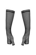 MITAINES LONGUES RESILLE NOIRE "Darkie" - OBSESSIVE