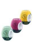 LOT DE 3 OEUFS MASTURBATEURS "Riffle/Bubble/Fierce" - SATISFYER