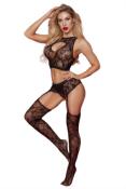 TOP BRASSIERE ET COLLANT OUVERT NOIR "Spicy" - PARIS HOLLYWOOD