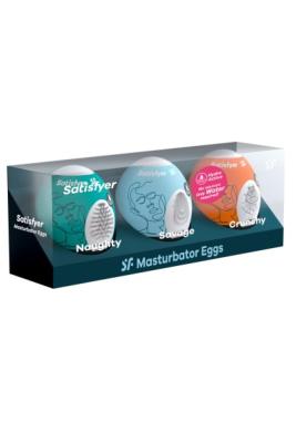 LOT DE 3 OEUFS MASTURBATEURS "Panache 2" - SATISFYER